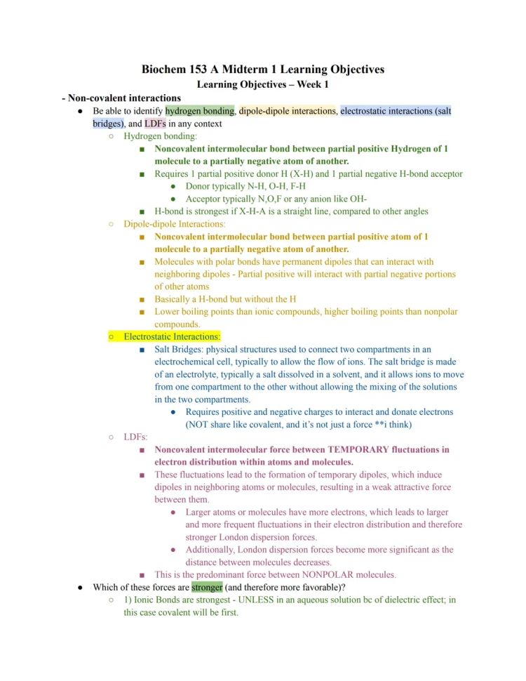 Biochem Quiz: Dipole and Other Cool Interactions