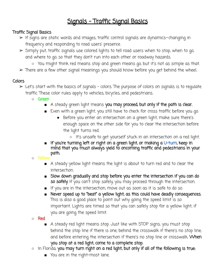 Signals - Traffic Signal Basics