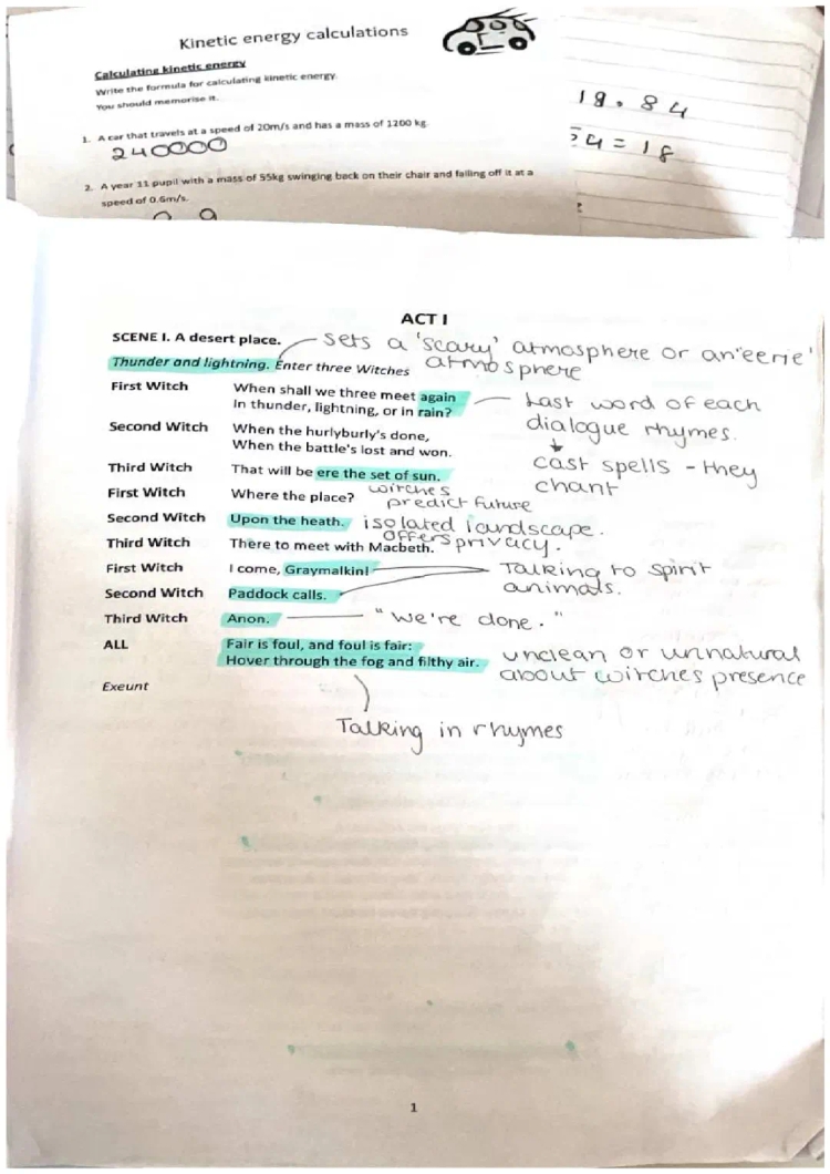 Macbeth Act 1 Scene Analysis, Annotations & Summary for Kids