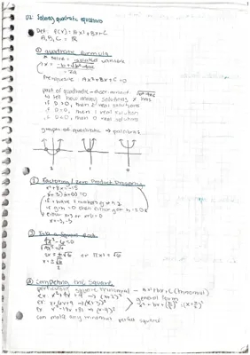 Solving and Graphing Quadratic Equations