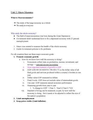 AP Macro Unit 2 Notes