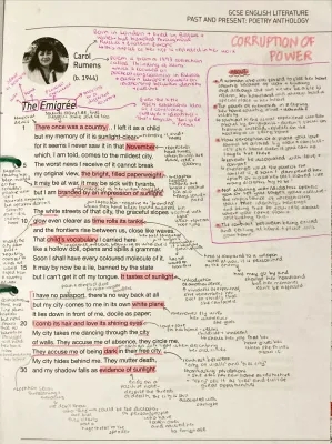 Annotated Poem 'The Emigree' Analysis PDF, Structure, Themes, and Key Quotes