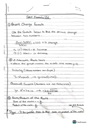 EVERY FORMULA YOU NEED FOR SAT