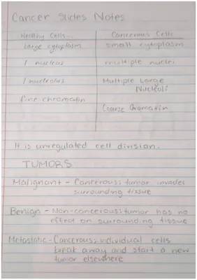 Cancer notes