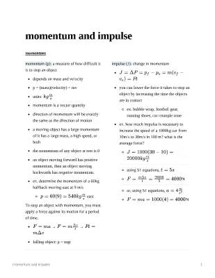 Momentum and Impulse: Easy Physics for Class 9-11