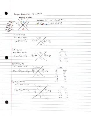 Solving Quadratics by Factoring: Easy Steps and Fun Worksheets