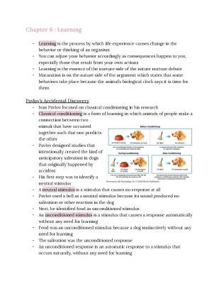 Learn About Psychology: Chapter 6 - Practice Test, Answers, and Questions