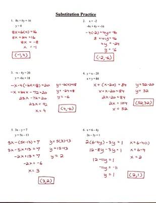 Fun Substitution Practice Problems for Algebra with Answers PDF