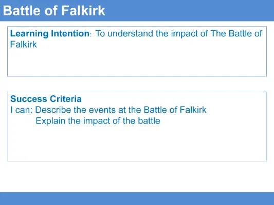 Discovering the Impact of the Battle of Falkirk 1298 and Edward's Strategy