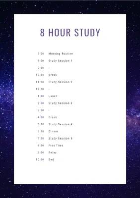 Fun Study Plans: Easy 8-Hour Timetable for Students