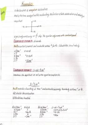 Higher Physics Kinematics