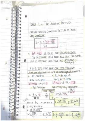 Understanding Quadratic Functions and Complex Numbers Operations