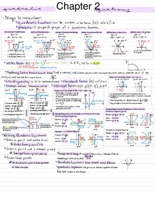 Algebra 2 Chapter 2 Notes