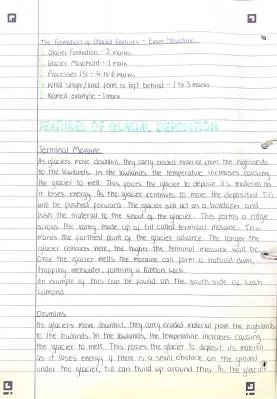 Formation of Terminal Moraine and Glacial Deposition for Kids