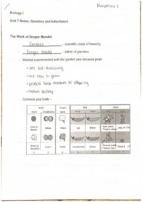 Genetics and Inheritance notes