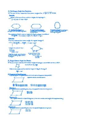 Polygons and Quadrilaterals