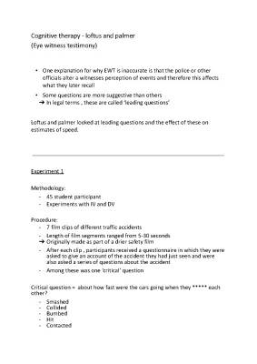 Loftus and Palmer (1974) Car Crash Experiment: Findings, Hypothesis & Summary