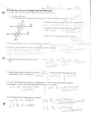 Cool Angles: Transversals, Parallel Lines, and Finding Missing Measures