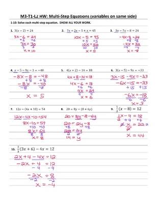 Fun Multi-Step Equations Worksheets for Kids: Learn and Solve with Examples!