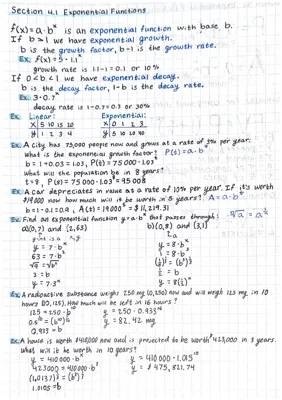 Exponential Growth and Decay Word Problems Worksheet with Answers (PDF)