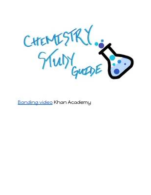 Chemical Bonding Study Guide