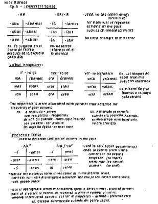 Aprende con ejemplos el pretérito e imperfecto en español