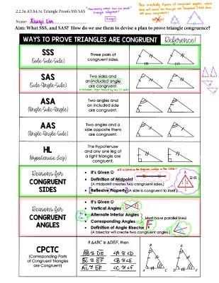 Proving Triangle Congruence - SSS and SAS Examples