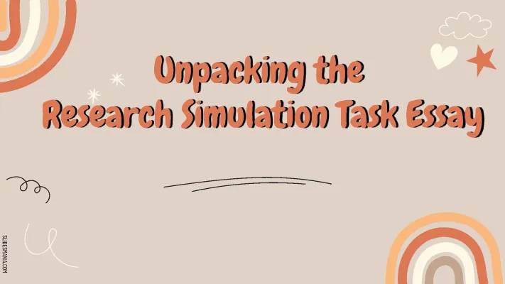 Easy Guide: Write a Research Simulation Task Essay and Practice Timed Writing