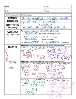  Evaluating expressions 