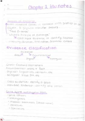 Evidence Classification, Analysis, and Storage