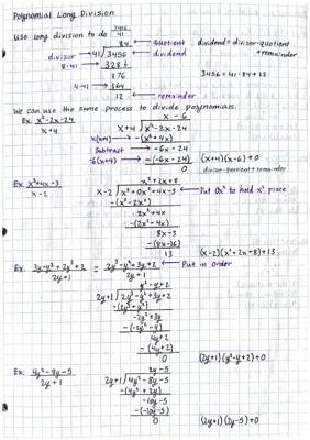 Easy Steps to Divide Polynomials: Long Division and Remainders for Kids