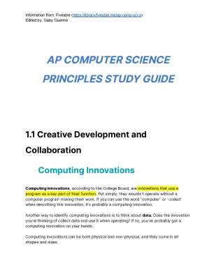 Awesome Study Guide for AP Computer Science: Free PDF Exam Tips & Practice