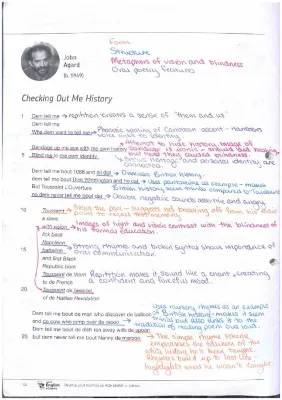 Checking Out Me History: Key Quotes, Themes, and Annotations