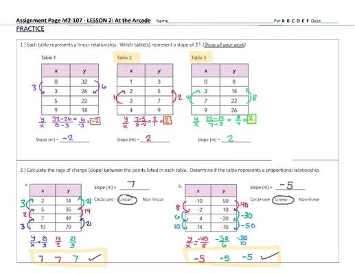 Learn Slope from Tables and Linear Relationships in Fun Math Lessons!