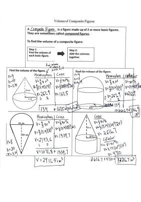 Volume of Composite Figures: Easy 5th Grade Worksheet & Calculator