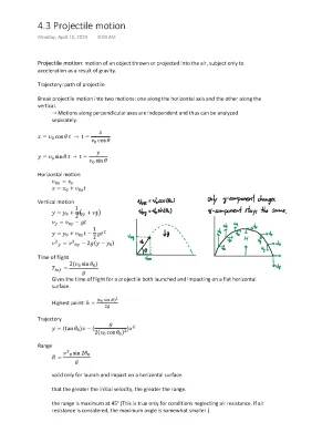 Physic: Projectile Motion