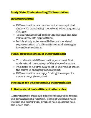 Understanding Differentiation 