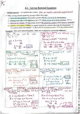 Solving Rational Equations