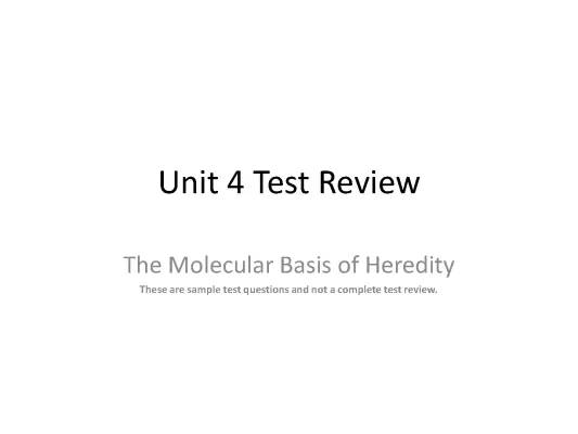 unit 4 study review