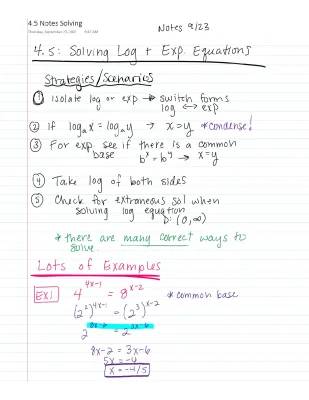 Easy Ways to Solve Log and Exponential Equations