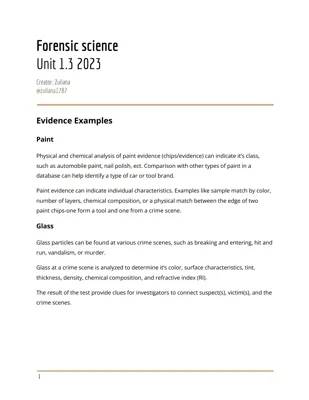 Types of Evidence in Forensic Science & AFIS Fingerprints Explained for Kids