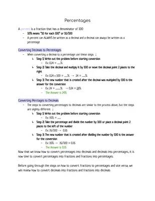 Fun with Fractions, Decimals, and Percents: Cool Worksheets and Tips