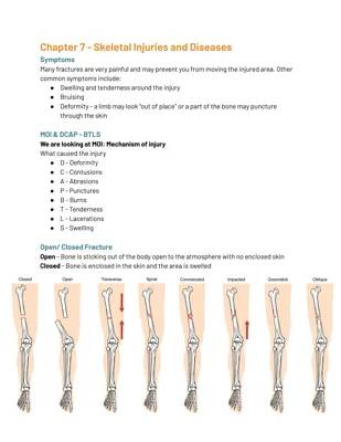 Skeletal Injuries and Diseases