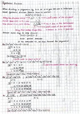 Fun with Synthetic Division: Examples, Problems, and Solutions!