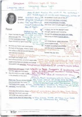 Power and Conflict Poetry Analysis - Tissue Poem PDF & Answers for GCSE