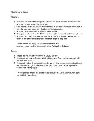 The Testing of Abraham and the Story of Moses: 10 Commandments Explained