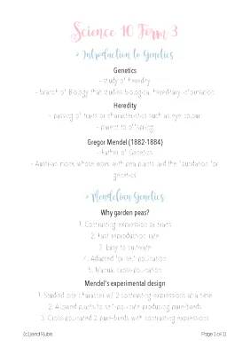 Mendelian Genetics PDF: Easy Guide to Genotypes, Phenotypes, and Pea Plants