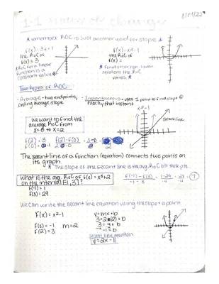 Units 1 & 2: Limits, Discontinuity, Theorems, & Derivatives