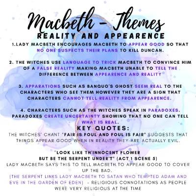 Macbeth Themes and Quotations CGP Guide: Reality vs Appearance and Supernatural