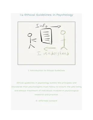 1.6 Ethical Guidelines in Psychology